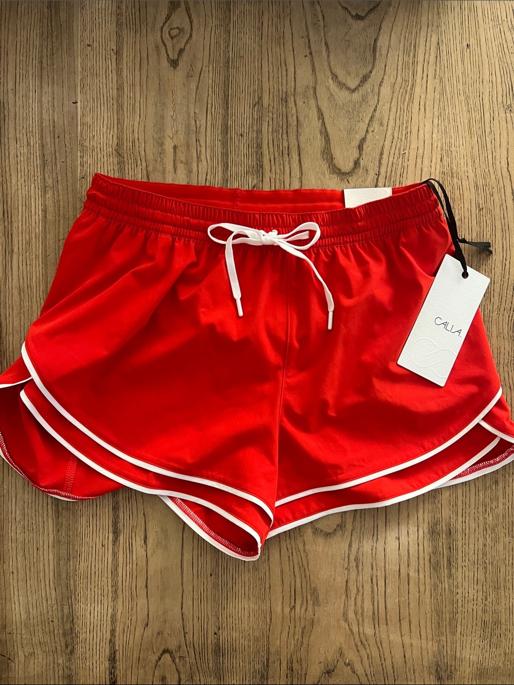 CALIA by Carrie Underwood Red Athletic Shorts with White Trim